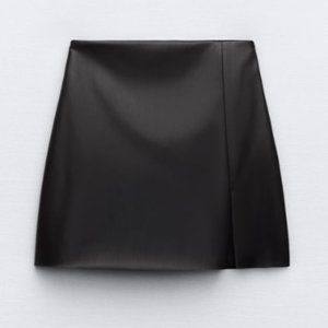 Zara Faux Leather Skort Size S